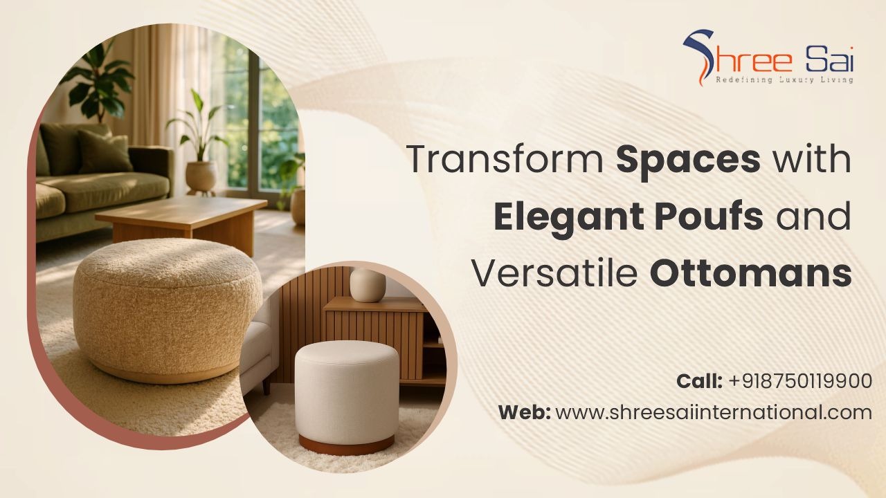 Transform Spaces with Elegant Poufs and Versatile Ottomans 5 Poufs